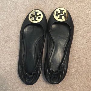 Tory Burch Black Flats